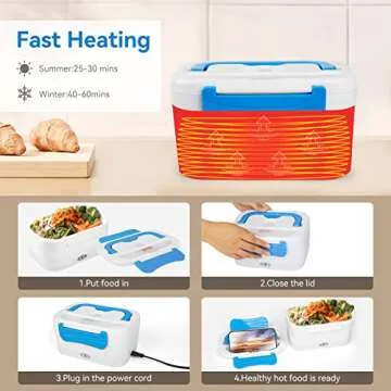 VMOTOR Electric Heating Lunch Box | Portable Meal Warmer 12V