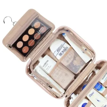 NISHEL Large Capacity Travel Toiletry Organizer in Pink