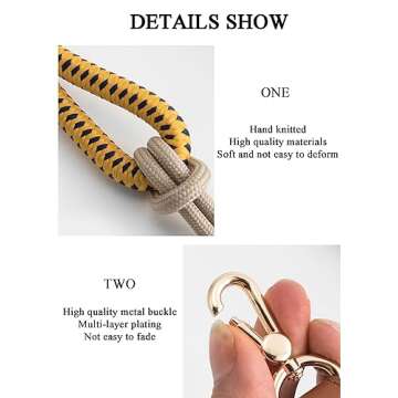 FKKWUOT Replacement Purse Straps,Handbag Strap Unadjustable with 2Pcs D Rings,Handmade DIY Shoulder Straps for Mini Longchamps Bags