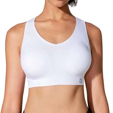 FITTIN Racerback Sports Bra - Padded Seamless High Impact Support for Fitness