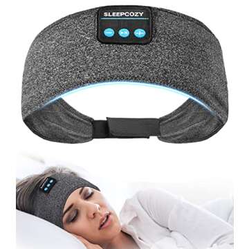 Sleep Headphones Bluet00th Headband Wireless - Sleeping Headphones Adjustable [FIT for Side Sleepers,Headband Headphones - Sleep Mask with Bluet00th Headphones - Sleep Noise Cancelling