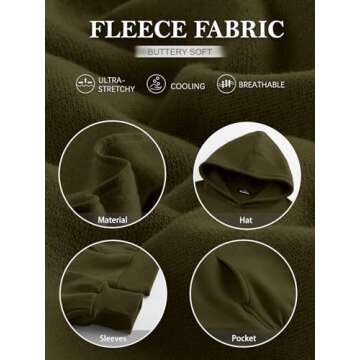 Trendy Queen Womens Oversized Hoodies Fleece Sweatshirts Long Sleeve Sweaters Pullover Fall Outfits Winter Clothes Army Green S