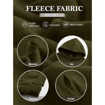 Trendy Queen Womens Oversized Hoodies Fleece Sweatshirts Long Sleeve Sweaters Pullover Fall Outfits Winter Clothes Army Green S