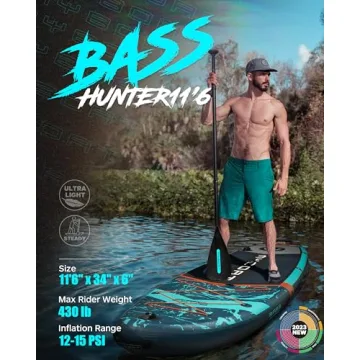 MYBOAT Extra Wide Inflatable Paddle Board for Fishing & Fun