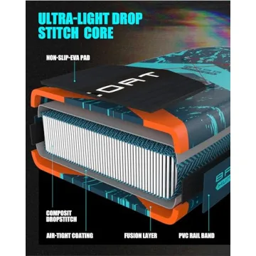 MYBOAT Extra Wide Inflatable Paddle Board for Fishing & Fun