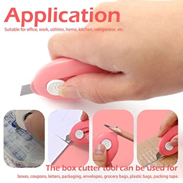 Mini Retractable Utility Knife Set - 12 Pieces in Random Colors