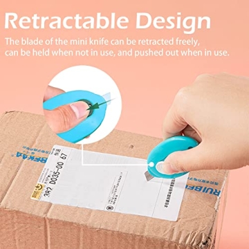 Mini Retractable Utility Knife Set - 12 Pieces in Random Colors