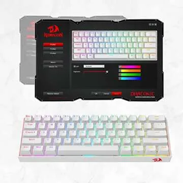Redragon K530 Pro Draconic 60% Wireless RGB Mechanical Keyboard, BT/2.4Ghz/Wired 3-Mode 61 Keys Compact Gaming Keyboard w/Hot-Swap Socket, Free-Mod Plate Mounted PCB & Clicky Blue Switch