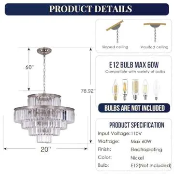 GMlixin Crystal Chandeliers Elegant Lighting for Home