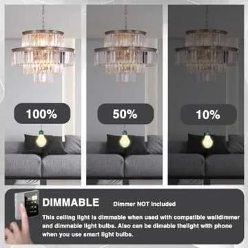 GMlixin Crystal Chandeliers Elegant Lighting for Home