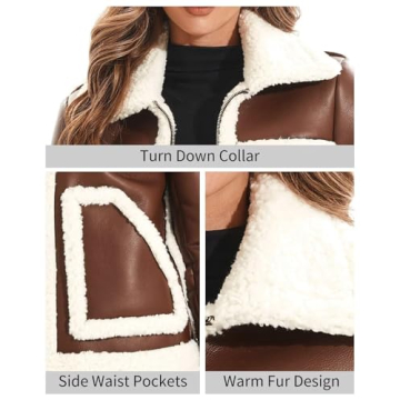 DIASHINY Women's Faux Shearing Fur Winter Coat for Style and Warmth