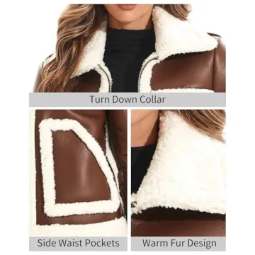 DIASHINY Women's Faux Shearing Fur Winter Coat for Style and Warmth