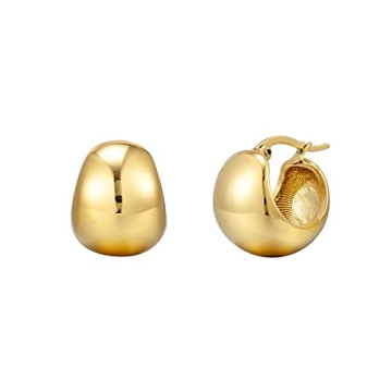 20MM Chunky Gold Hoop Earrings – Bold & Stylish Fashion Accessory