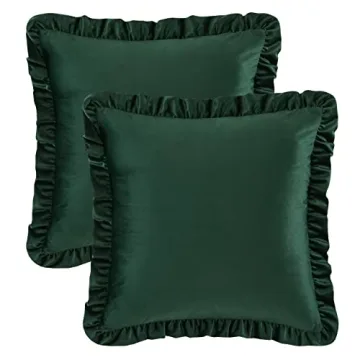 Elegant GIGIZAZA Army Green Velvet Pillow Covers Set of 2
