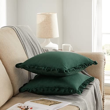 Elegant GIGIZAZA Army Green Velvet Pillow Covers Set of 2
