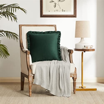 Elegant GIGIZAZA Army Green Velvet Pillow Covers Set of 2