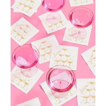 Cheers Napkins - 50 Pcs Gold Foil Party Decor