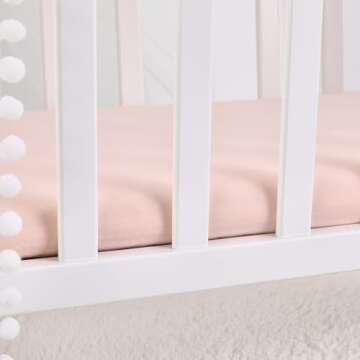 TILLYOU Bassinet Fitted Sheets - Universal Fit Sheets 2-Pack