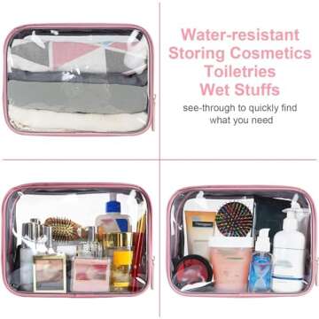 Vancropak Convertible Carry on Garment Bag for Women, Travel Garment Duffle Bag with Toiletry Bag & Shoe Compartment, 2 in 1 Travel Carrier with Shoulder Strap, Large Dress Weekender Suitcase, Pink