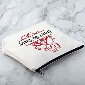 MNIGIU Nurse Cosmetic Bag, Polyester, Water Resistant, 10.2x7.9x0.6 inches, 59g, Funny Cardiology Design, Toiletry Bag, Makeup Bag, Travel Organizer