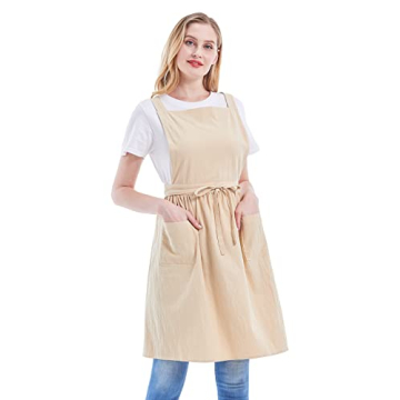 Nanxson Cotton Linen Apron for Cooking and More
