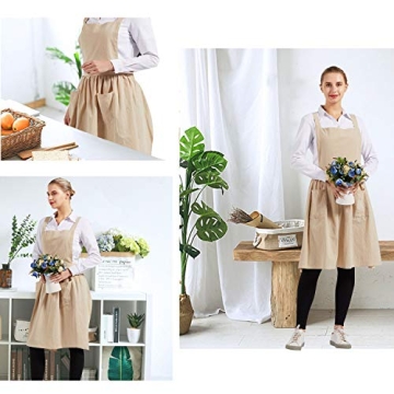 Nanxson Cotton Linen Apron for Cooking and More