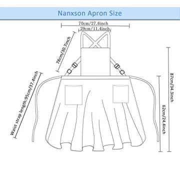 Nanxson Cotton Linen Apron for Cooking and More