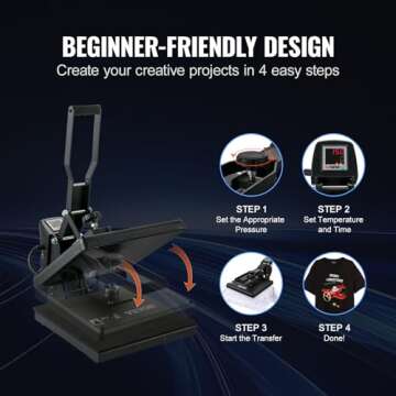 VEVOR 15x15in Heat Press Machine for Sublimation Printing