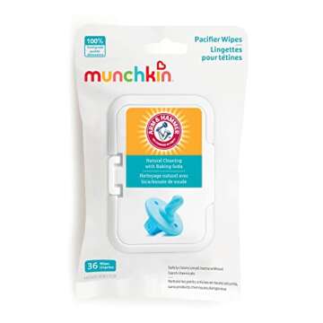 Munchkin® Arm & Hammer Pacifier Wipes 2 Pack 72 Wipes & 1 Pack 36 Wipes - Safely Clean Baby Bottles, Cups, Toys