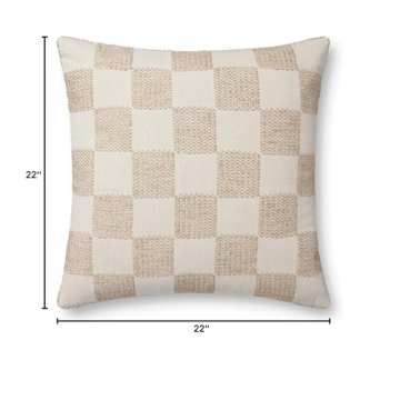 Stylish LOLOI PLL0123 Beige Pillow for Home Decor