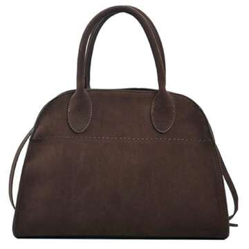 Suede Large Tote Bag for Women Leather Bag Retro Purses Crossbody Bag Trendy Handbag Work Bag 2024