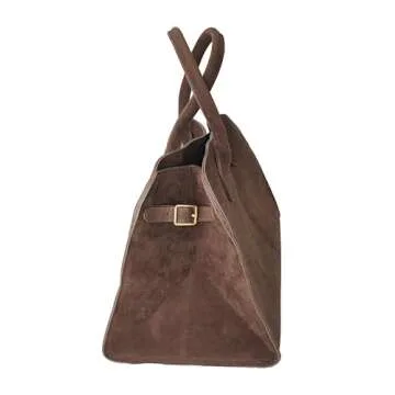 Suede Large Tote Bag for Women Leather Bag Retro Purses Crossbody Bag Trendy Handbag Work Bag 2024