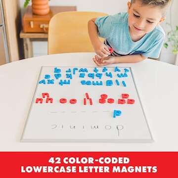 Educational Insights Color-Coded Lowercase AlphaMagnets, Set of 42 ABC Magnets, Alphabet Learning To...