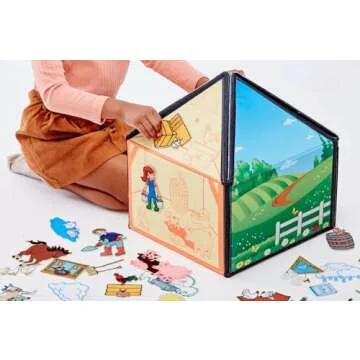 My Little Farm Interactive 1.25 Ft Tall Felt Playhouse and Board for Early Language and Vocabulary Development with 32 Matching Pieces