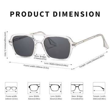 DeBuff Vintage 70s Aviator Sunglasses with UV400 Protection