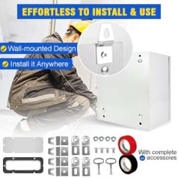 Tocretoare Outdoor Electrical Box, Steel Junction Box 24X16X10'', NEMA 4X Electrical Enclosure Box IP66 Waterproof & Dustproof, Universal Electrical Project Box with Lock & Mounting Plate