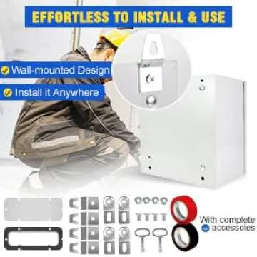 Tocretoare Outdoor Electrical Box, Steel Junction Box 24X16X10'', NEMA 4X Electrical Enclosure Box IP66 Waterproof & Dustproof, Universal Electrical Project Box with Lock & Mounting Plate