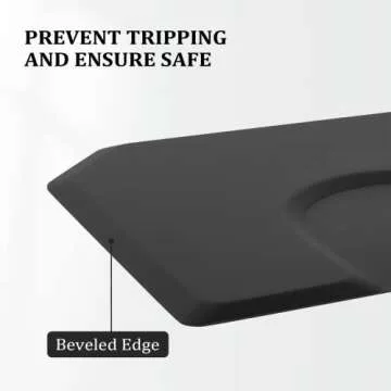 OmySalon Salon Mat for Hair Stylist 4’x5’ Anti Fatigue Barber Floor Mat with Round Base, Salon Chair Mat for Hairdresser Standing, Barbershop Beauty Spa Styling Shampoo Equipment