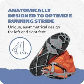 Yaktrax Run Traction Cleats for Running on Snow and Ice (1 Pair), Large