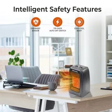 Comfort Zone CZ442E Portable Ceramic Heater Efficient Heat