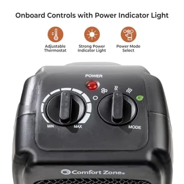 Comfort Zone CZ442E Portable Ceramic Heater Efficient Heat