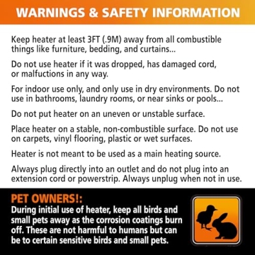 Comfort Zone CZ442E Portable Ceramic Heater Efficient Heat