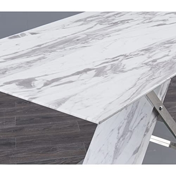 Global Furniture USA White & Grey Dining Table - Modern Elegance
