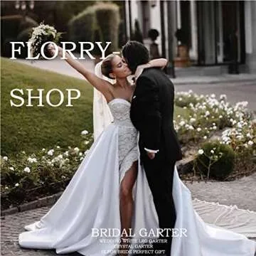 Florry Sexy Wedding Bridal Garter Black Lace Women Garter Belt for Bride Tossing Thigh Garters Bowknot Elastic Leg Ring for Party Prom Birthday (Black)