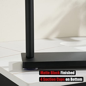 JQK Black Stainless Steel Hand Towel Holder Stand Modern Design