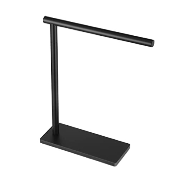 JQK Black Stainless Steel Hand Towel Holder Stand Modern Design