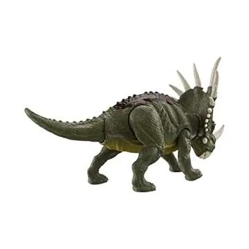Jurassic World Fierce Force Styracosaurus Camp Cretaceous Authentic Dinosaur Strike Motion Action Figure, Movable Joints, Gift 3 Years & Older