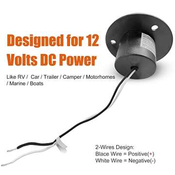 Facon 12V RV USB Charger Socket, QC3.0 Quick Charger USB Type A + Type C PD 18W, Wall Mount RV USB Charging Port, for RV Trailer Camper Boat Marine Motorhome (Black)