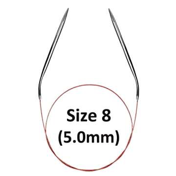 Circular Knitting Needles Size 8 - 36 Inch Metal Circles for Perfect Knits