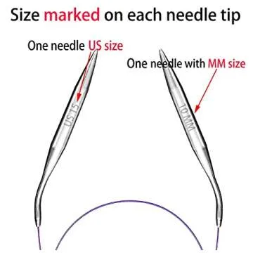 Circular Knitting Needles Size 8 - Durable 36 Inch Design